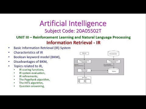 Information Retrieval-Natural Language Processing-Artificial Intelligence-20A05502T-unit-3
