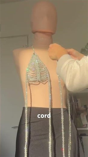 How To Wear The Rhinestone Bikini Top Bra - tying instructions