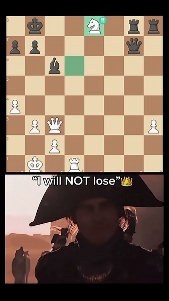 Brilliant Knight Sacrifice That Wins by Force ‼️💎🔥 #chess