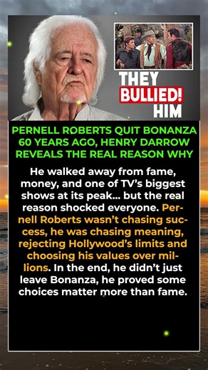 Pernell Roberts Quit Bonanza 60 Years Ago, Henry Darrow Reveals the Real Reason Why #shorts