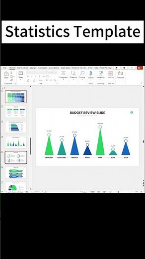 Powerpoint - statistics template #office #productivity