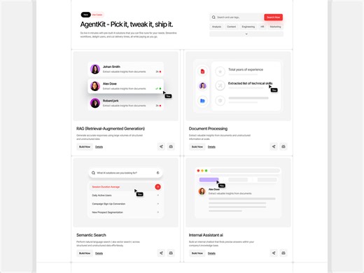 Bento Grid for AI Website