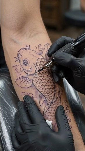 Koi Fish Tattoo Transformation 🐟🖤