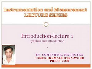 Instrumentation and Measurement -lecture1-Introduction