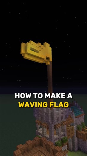 Waving Flag in Minecraft #Minecraft #MinecraftRedstone #MinecraftTutorial #MinecraftTikTok #RedstoneTutorial