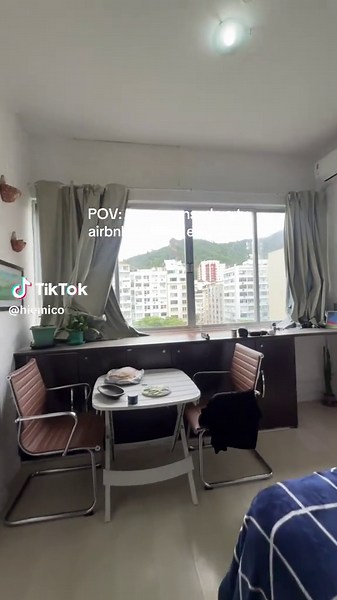 Este airbnb en Copacabana tiene una vista increible, lo mejor es que está a una cuadra de la playa ❤️ #airbnb #hospedaje #copacabana #riodejaneiro #brasil