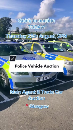 TODAY AT 2PM!! 🚨🚔 Ex-police vehicles in our Main Agent & Trade Car Auction - Glasgow #policechase #policecar #police #auction #carauction