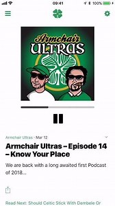 A quick preview of the new Podcasts player on the soon to be released Celticnewsnow app version 2. The new player will allow you to explore and play all the best Celtic fan pods including Armchair Ultras, Twenty Minute Tims Podcast, 90 Minute Cynic, Bytheminute.co Celtic, and more #hh David | Celtic News Now