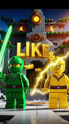 LEGO Ninjago Epic Battle 💛💚 Yellow vs Green Ninja | Shorts