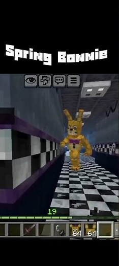 SPRING BONNIE MINECRAFT #minecraft #minecraftpe #addon #mobs #mod #news #new #fnaf #funny #omg