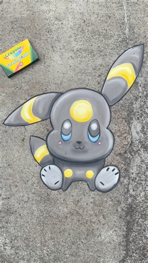 A sidewalk chalk uwu Pokémon Umbreon. Don’t forget to drop a llike, folllow, and let me know what you want me to draw next in the comments! #art #sidewalkchalk #sidewalkchalkart #sidewalkchalkartist #chalkart #chalkartist #pokemon #umbreon #cute | Michael O'Neil