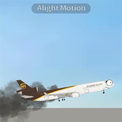 UPS 2976 (Crash Animation) #aviation #incident #planecrash #md11 #rip