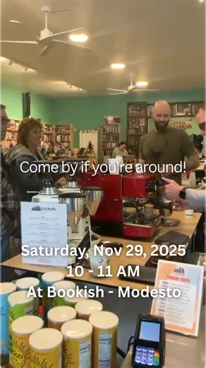 📅 Saturday, Nov 29, 2025 🕙 10–11 AM 📍 Bookish Modesto — 811 W Roseburg Ave, Modesto, CA 95350 Join us for a special day with Guest Barista Jason Conway, CEO of Modesto Gospel Mission. Grab a cup of our Volente Coffee — every purchase supports the Mission’s work in our community. Come by if you're around! #ModestoGospelMission #VolenteCoffee #BookishModesto #SupportLocal #CommunityFirst #NonprofitSupport #ModestoCA #GiveBack #MissionDriven #CoffeewWithAMission | Modesto Gospel Mission