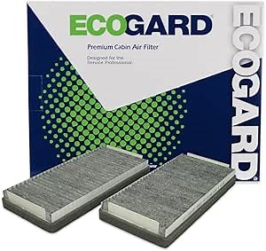 ECOGARD XC18153C Premium Cabin Air Filter with Activated Carbon Fits 2000-2006 Mercedes-Benz S430, S500, CL500, 2001-2006 S55 AMG, CL55 AMG, 2006 S350, 2003-2006 S600, Fresh Air