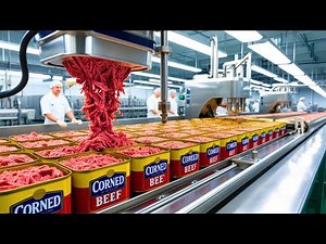 Inside Modern Corned Beef Factory:How Corn Beef Are Made Step by Step | Full Production Process