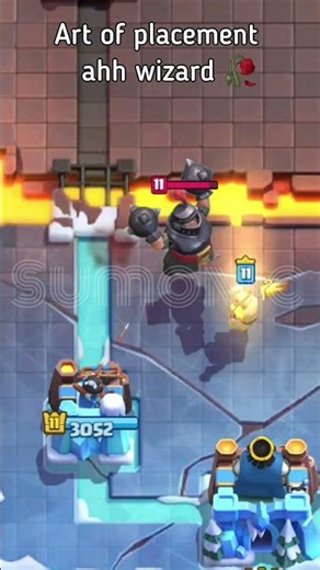 Art of Placement ahh wizard 🥀 #shorts #clashroyale