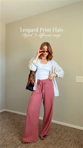 Leopard print flats styled 3 ways 🐆 which one is your fave? #leopardprint #outfitideas #momstyle