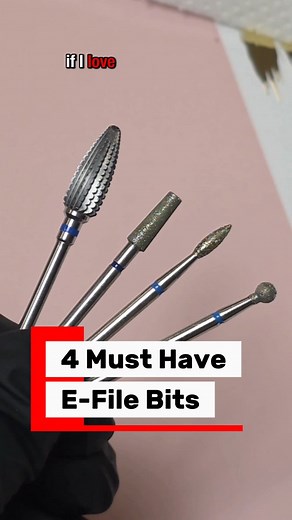 ‼️4 Must Have E-File Bits 💅 @kohana_professional 👇 Curved Cone Medium -speed 25K Cuticle Bit no1 - speed 10K Cuticle Bit no4 - speed 12K Cuticle Bit no 12 - speed 12K WWW.KOHANAPROFESSIONAL.IE #kohanaprofessional #kohanaworld #kohanaproducts #kohananails #irishnailtech #electricfile #nails #nailsvideo #nailsofinstagram | Beauty Vision Ireland