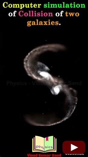 Computer simulation of Collision of two galaxies