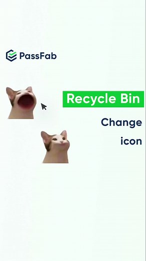 Customize recycle bin Windows. Change recycle bin icon to popcat.#passfab #pc #pctips #popcat #funny #passfabtips