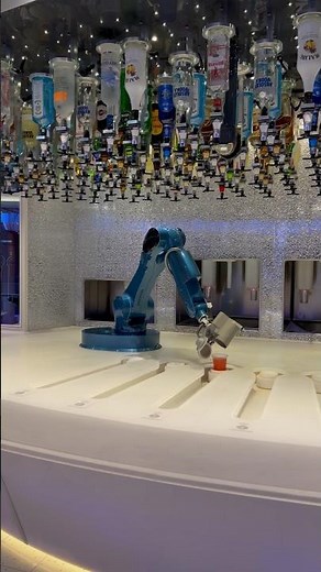Robot Bartender Making a Cocktail | Bionic Bar | Royal Caribbean Cruises
