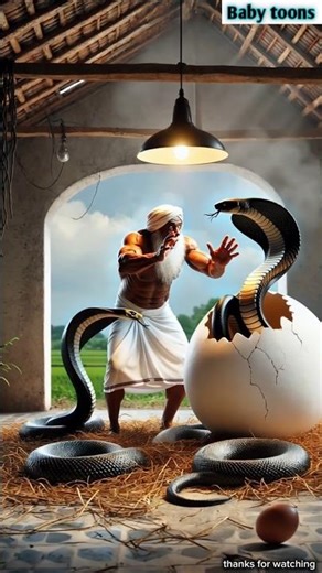 The Man Who Changed Time to Save Everyone from Deadly Snakes! ⏳🐍 #ai #aishorts #shortfeed