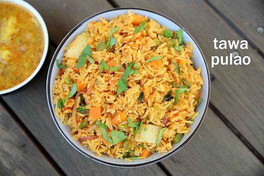 Tawa Pulao Recipe | Mumbai Tawa Pav Bhaji Pulao