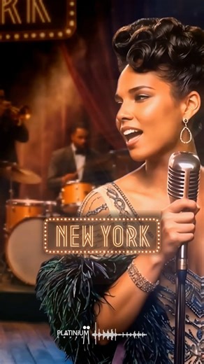 Alica Keys NEW YORK 1950's retro 🎷🎶#jayz #jayzee #aliciakeys #empirestateofmind