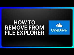 How To Remove OneDrive From File Explorer Tutorial