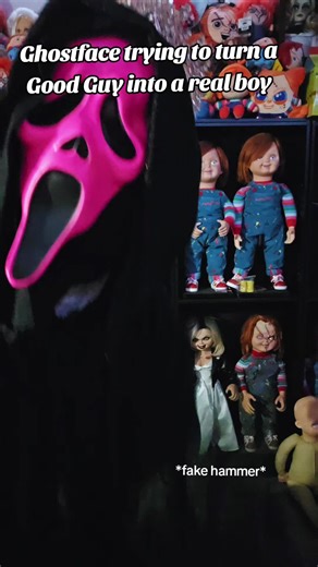 I'm a real boy. ghostface trying to make a good guy into a real boy... #wicket #ghostface #chucky