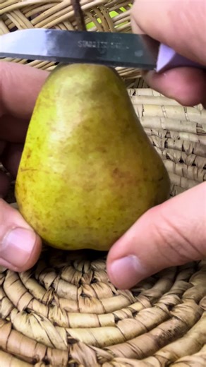 Pear 🍐 ASMR peeling sounds #asmr #FruitASMR #peelingskin ##pear #pearasmr