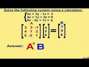 Solving a 3x3 system of equations (calculator)