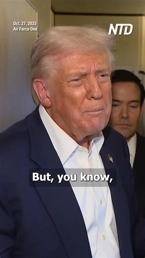 10K views · 105 reactions | President Donald Trump told a press gaggle onboard Air Force One on Monday that Russian President Vladimir Putin should focus on ending the war in Ukraine instead of on testing new missiles. | NTD Life | Facebook