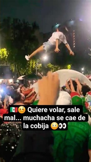 🇲🇽🥴Trying to fly goes wrong... girl falls off the blanket😳😰 #shorts #fyp #viral #humor #fall #soccer
