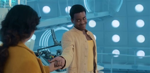 An outfit change is a must when time traveling back to the 50s! 👗 Check out this preview clip from the next episode of Doctor Who Season 2 - Lux! 📽✨ | Whovian Fanbase