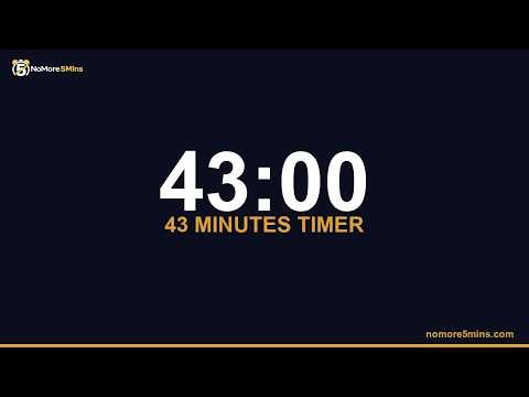 43 Minute Timer — 43 Minute Countdown Timer with Alarm