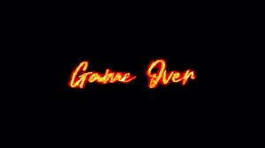 Download Fire burn text of Game Over Word for free