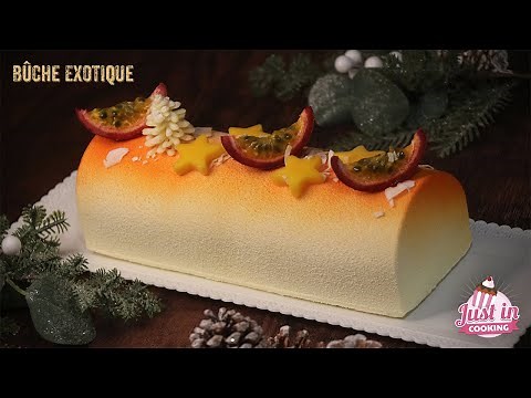 ❅ Recette de Bûche de Noël Exotique Passion Mangue Litchi ❅