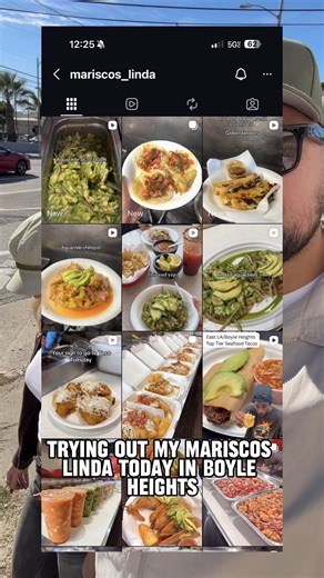 Trying @MARISCOS LINDA in Boyle Heights. Fuego 🔥 that’s all I gotta say: Here’s what we ordered: 1.Tacos de Camarón y Pescado Ensenada style 2. Tacos dorados de Camarón 3. Campechana 4. Ceviche de camarón. #foodreview #mariscos #losangeles