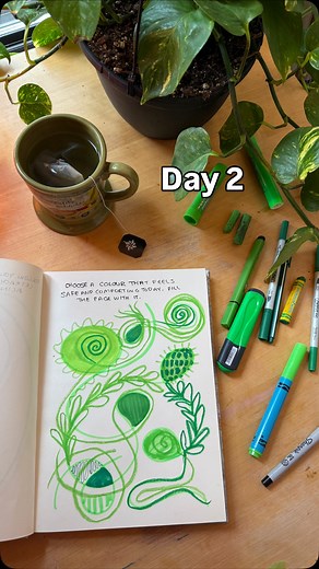 In therapeutic art, even the simplest choices can help regulate stress. Colour is one of the most powerful because it connects directly to memory, emotion, and the nervous system. When you choose a colour that feels calming—maybe the blue of a clear sky, the green of a safe forest, or the golden light of a candle—you are giving your brain and body a gentle reminder that you are safe. Colour enters through the eyes and touches the emotional centres of the brain, easing tension and inviting the ne