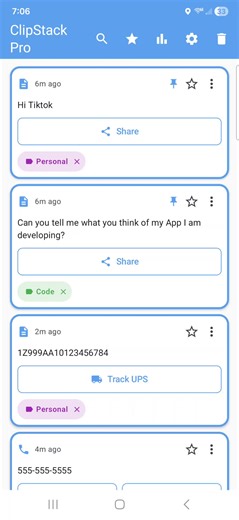 Hey TikTok, need yalls opinions. Developing a small clipboard app for Android right now. Has all the usual features, but comes with multiple copy and paste option. can copy 3 things at once to paste in your info. #googleplaystore #androiddeveloper #s25ultra #fyp #viral