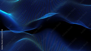 waving strings abstract background 3D motion graphics (loop)