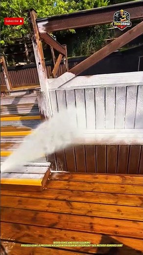 Wood Fence and Deck Cleaning with Pressure Washer Foam #HomeMaintenance