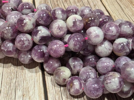 Lepidolite - Albite, 22 to 40 Natural Beads - 8mm - Etsy
