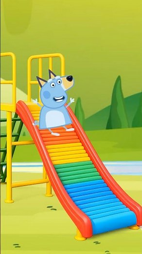 One Two Three! Learn Numbers with Bluey on the Slide #shorts #kids #learning #kidssong