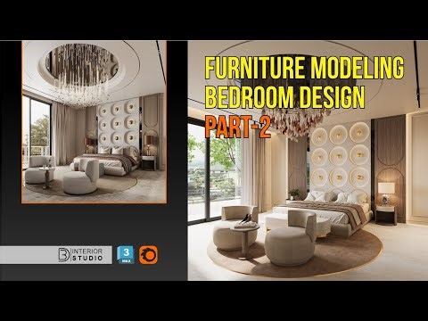 Furniture Modeling in 3ds Max | Bedroom Design Part 2 | 3D Interior Tutorial ‪@3dinteriorstudio‬