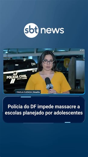 1K views | Dois adolescentes de 17 anos foram identificados como responsáveis por planejar um ataque a escolas públicas do Distrito Federal. O plano foi descoberto pela coordenação escolar, que acionou a polícia. Em vídeos e conversas, a dupla exibia armas artesanais e discursos de ódio. O atentado, chamado por eles de “Dia Zero”, estava marcado para 20 de setembro. Saiba todos os detalhes no SBT Brasil. Via SBT News | Live Notícias - Boa Viagem/CE | Facebook