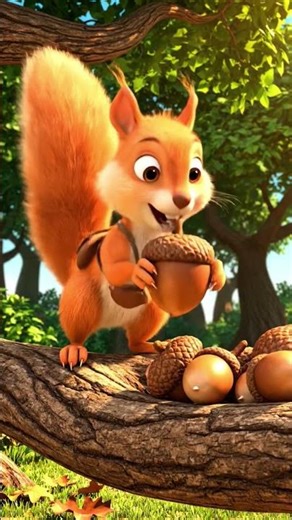 Squirrel 🐿️#childrenscartoon #emtionalstory #funny #3dcartoon #cartoon