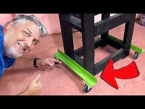 Easiest Drill Press Stand ever - now on wheels!