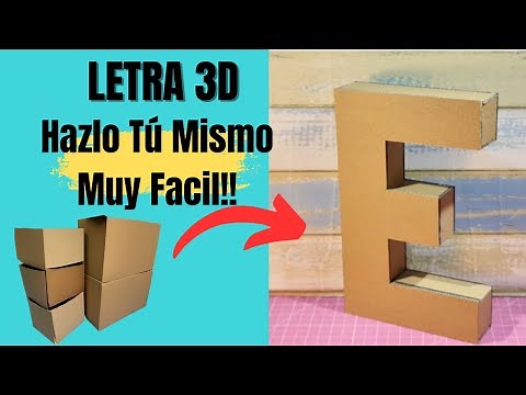 How to Make 3D Letter "E" with Cardboard, DIY